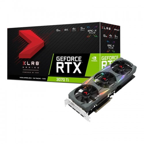 PNY GeForce RTX 3070 Ti 8GB XLR8 Gaming UPRISING EPIC-X RGB Triple Fan Graphics Card