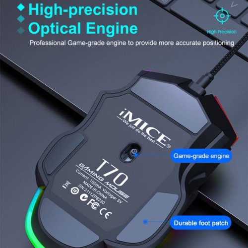 IMICE T70 RGB USB Wired Gaming Mouse