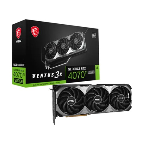 MSI GeForce RTX 4070 Ti SUPER 16G VENTUS 3X OC GDDR6X Graphics Card