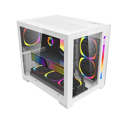 1ST PLAYER SP7 M-ATX Gaming Case (White)