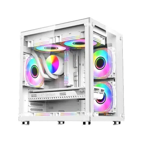 PC POWER ICE CUBE WHITE DESKTOP GAMING CASING