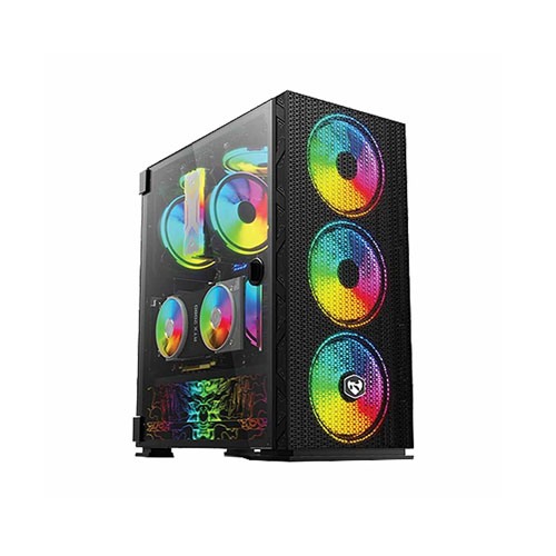 Revenger X8 Mesh Front RGB Mid Tower Black ATX Gaming Desktop Casing