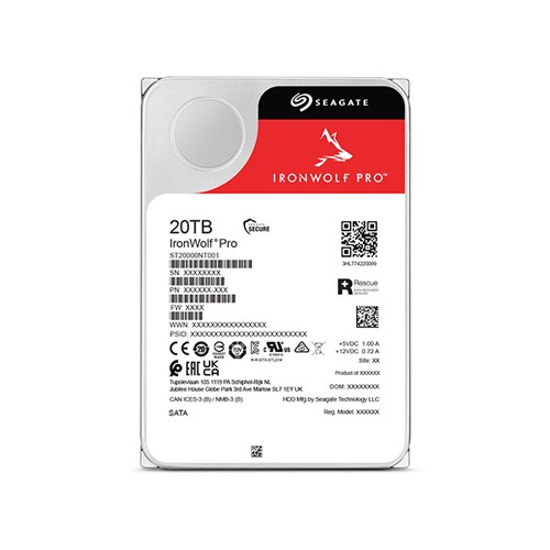 Seagate IronWolf Pro 20TB 3.5-inch 7200RPM SATA NAS HDD