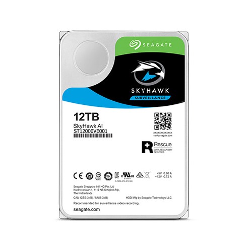 Seagate SkyHawk AI 12TB 3.5 INCH Sata 6Gb/s Surveillance HDD