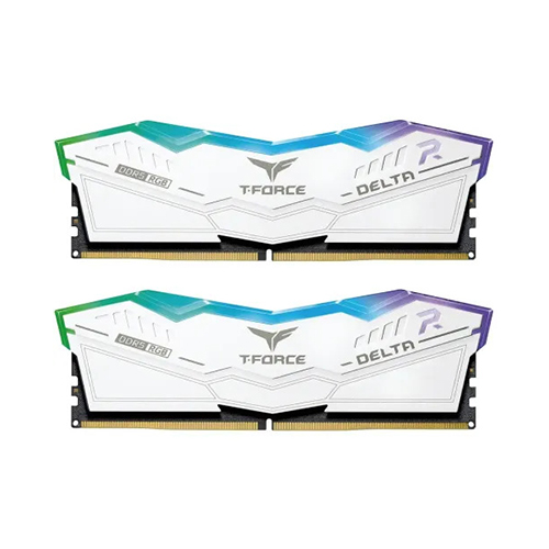 TEAM T-FORCE DELTA RGB 32GB (16GBx2) 7000MHz DDR5 Gaming RAM White